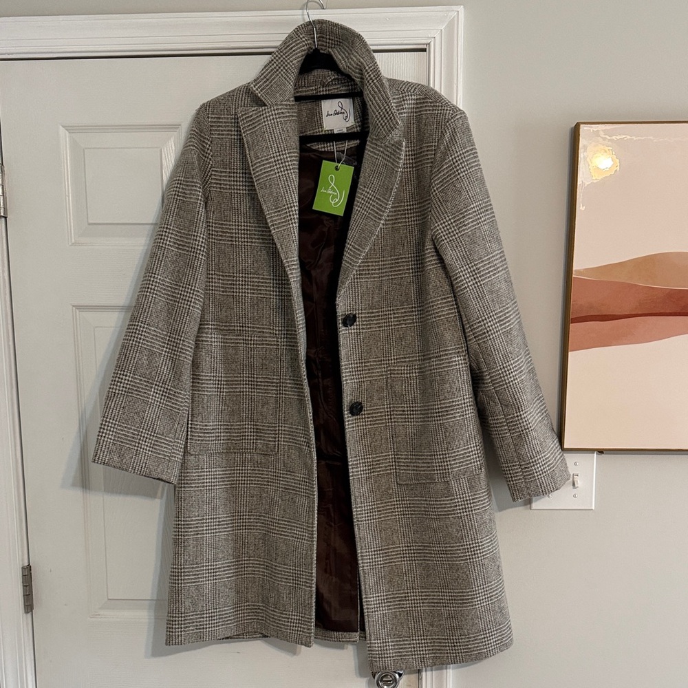 Women’s Sam Edelmans Gray Plaid Coat